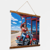 彼女は真の反逆者のように見えた 吊り下げ型タペストリー (傾斜あり)