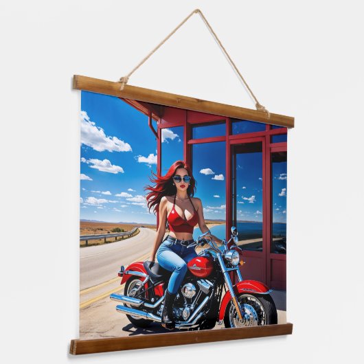 彼女は真の反逆者のように見えた 吊り下げ型タペストリー (傾斜あり)