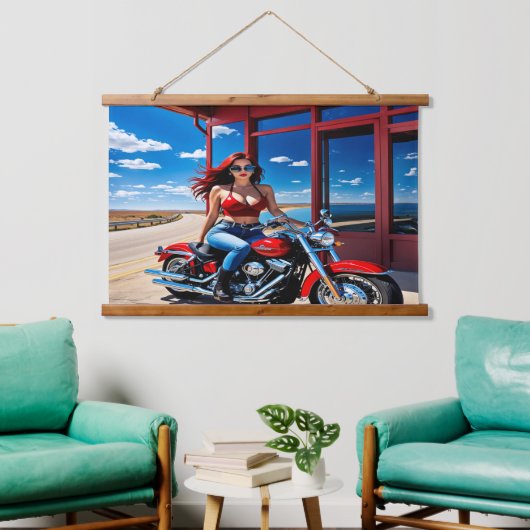 彼女は真の反逆者のように見えた 吊り下げ型タペストリー (リビング)