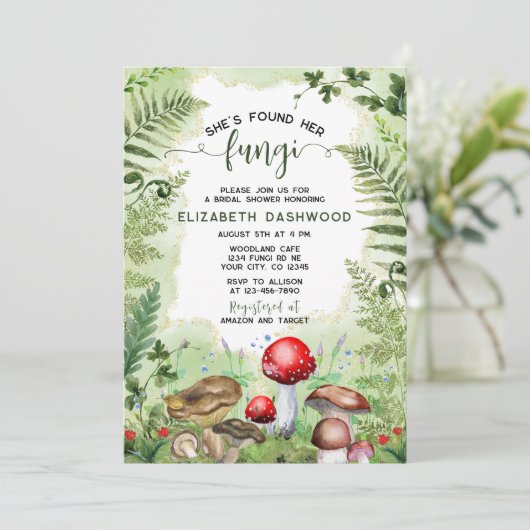 彼女は真菌の森のキノコブライダルシャワーを見つけた 招待状 (スタンド正面)