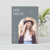 彼女は石の青いアーチ卒業発表をした 招待状 (スタンド正面)