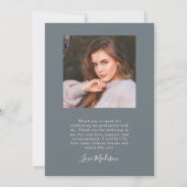 彼女は石の青いアーチ卒業発表をした 招待状 (裏面)