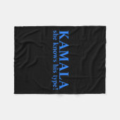 彼女は社長のために彼のタイプのカマラハリス2024を知っている フリースブランケット (正面(横))