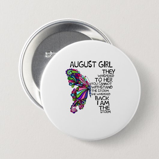 彼女は私がストームバタフライであることを小声で言った 缶バッジ (正面&裏面)