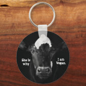 彼女は私がビーガンキーチェーンである理由 キーホルダー (正面)