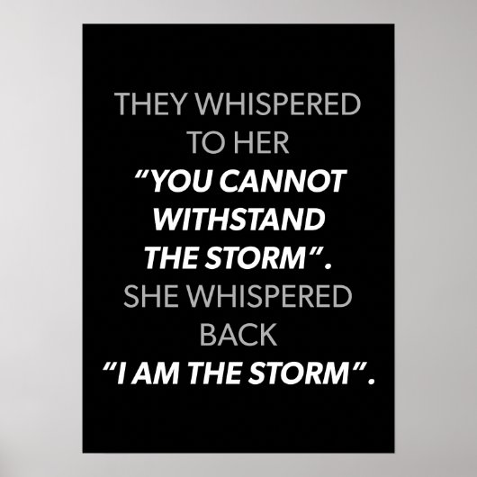 彼女は私が嵐だと小声で言った – 女性の動機 ポスター (正面)