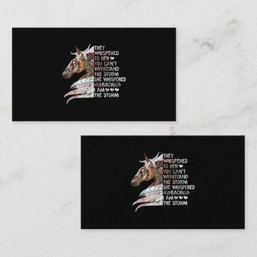 彼女は私が嵐に乗る馬のギルであることを小声で言った 名刺 (正面/裏面)