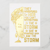 彼女は私が嵐の強い女性であることを小声で言った 箔シーズンカード (正面)