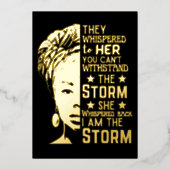 彼女は私が嵐の強い女性であることを小声で言った 箔シーズンカード (正面)
