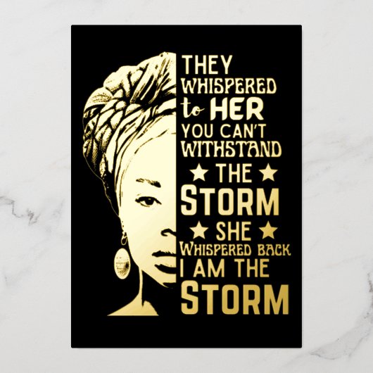 彼女は私が嵐の強い女性であることを小声で言った 箔シーズンカード (正面)