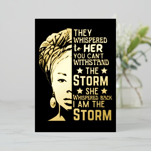 彼女は私が嵐の強い女性であることを小声で言った 箔シーズンカード (立ち正面)