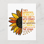 彼女は私が嵐の日差しであることを囁おもしろいいた エンクロージャーカード (裏面)