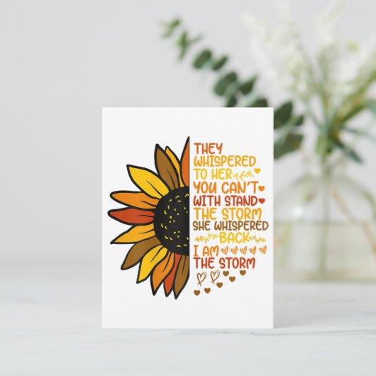 彼女は私が嵐の日差しであることを囁おもしろいいた エンクロージャーカード (スタンド正面)