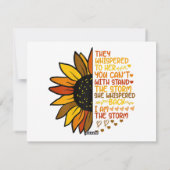 彼女は私が嵐の日差しであることを囁おもしろいいた シーズンカード (裏面)