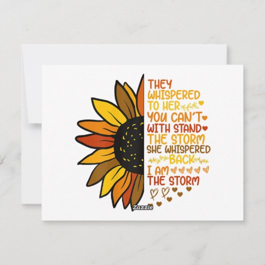 彼女は私が嵐の日差しであることを囁おもしろいいた シーズンカード (裏面)