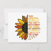 彼女は私が嵐の日差しであることを囁おもしろいいた シーズンカード (正面)