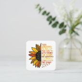 彼女は私が嵐の日差しであることを囁おもしろいいた スクエア名刺 (スタンド正面)