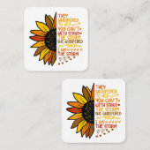 彼女は私が嵐の日差しであることを囁おもしろいいた スクエア名刺 (正面/裏面)