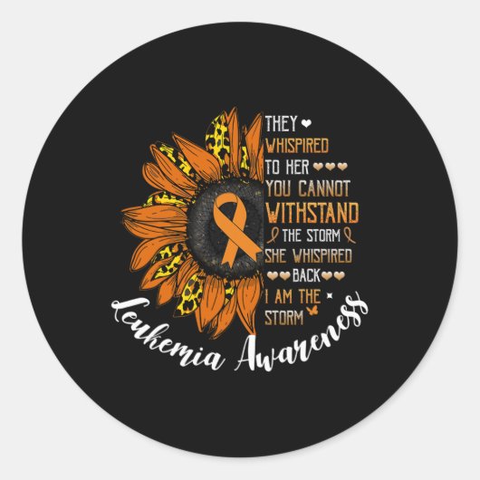 彼女は私が嵐の白血病が待っている時にささやいた ラウンドシール (正面)