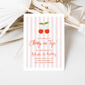 彼女は私たちの小さなさくらんぼのトップ女の子の1st誕生日 招待状
