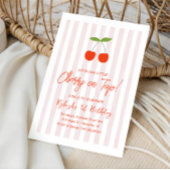 彼女は私たちの小さなさくらんぼのトップ女の子の1st誕生日 招待状