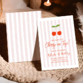 彼女は私たちの小さなさくらんぼのトップ女の子の1st誕生日 招待状