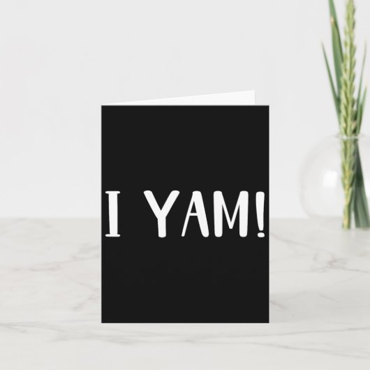 彼女は私のサツマイモ 私はヤム カップル マッチング サンクス カード (正面)