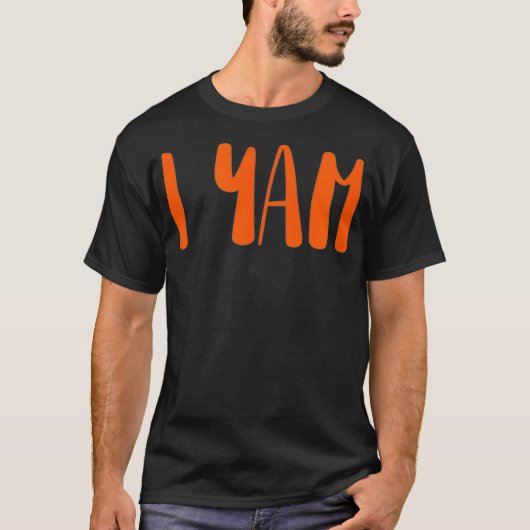 彼女は私のサツマイモIヤムサンクスギビングのカップルM Tシャツ (正面)