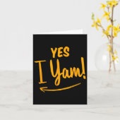 彼女は私のサツマイモIヤムマッチングカップル感謝していだ カード (黄色い花)