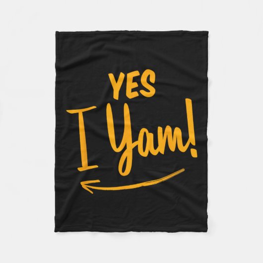 彼女は私のサツマイモIヤムマッチングカップル感謝していだ フリースブランケット (正面)