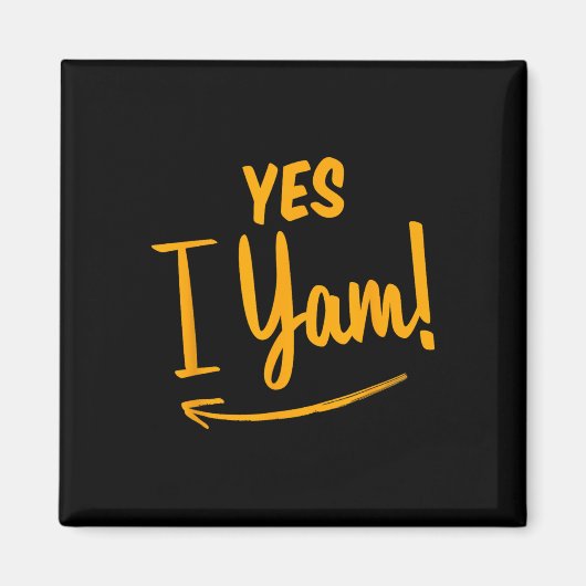 彼女は私のサツマイモIヤムマッチングカップル感謝していだ マグネット (正面)