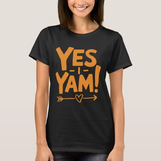 彼女は私のサツマイモIヤムマッチング感謝祭である Tシャツ (正面)