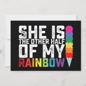彼女は私のレインボーレズビアンゲイの残りの半分だ 招待状 (正面)