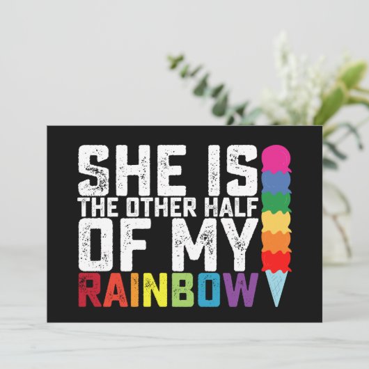 彼女は私のレインボーレズビアンゲイの残りの半分だ 招待状 (スタンド正面)