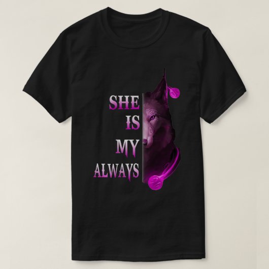 彼女は私の常にウルフの友最高の達BFF Mだ Tシャツ (デザイン正面)