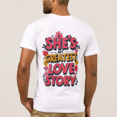 彼女は私の愛素晴らしの物語 Tシャツ (裏面)