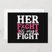 彼女は私の戦い家族の乳癌に一致する ポストカード (正面/裏面)