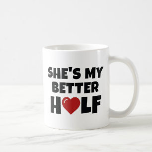 彼女は私の良い半分だ コーヒーマグカップ