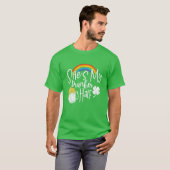 彼女は私の酔っ払い半分のSt patricks dayにマッチする部屋 Tシャツ (正面フル)