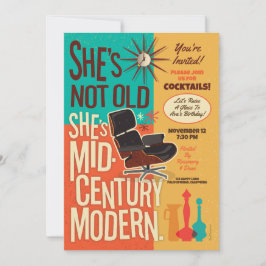彼女は私は世紀半ばのパーティー招待状だモダンよ 招待状