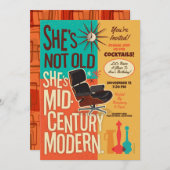 彼女は私は世紀半ばのパーティー招待状だモダンよ 招待状 (正面/裏面)