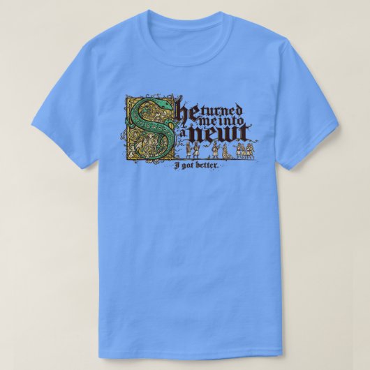 彼女は私をニワトリに変えた Tシャツ (デザイン正面)