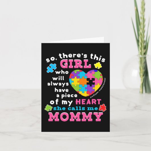 彼女は私をママ自閉症の意識と呼ぶ カード (正面)