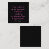 彼女は私を嵐の引用文と囁やる気を起こさせるいた スクエア名刺 (正面/裏面)