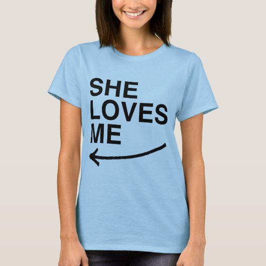 彼女は私を愛している(左).png tシャツ (正面)