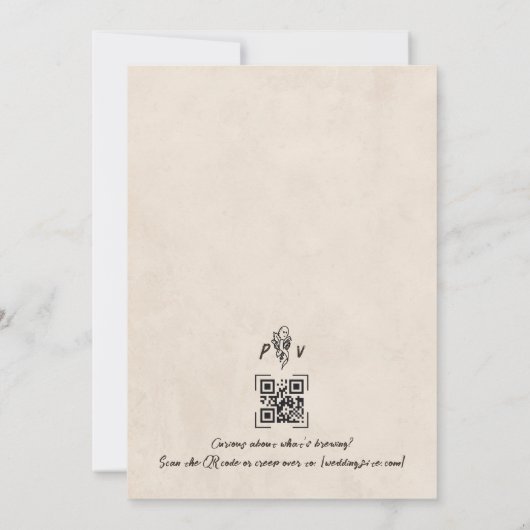 彼女は私を死ぬまで、そして死ぬまでブーと結婚言った 招待状 (裏面)