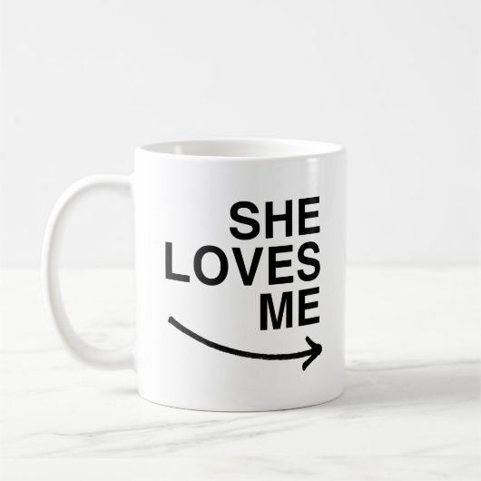 彼女は私を(右の) .png愛します コーヒーマグカップ (左)