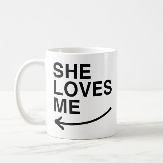 彼女は私を(左の) .png愛します コーヒーマグカップ (左)