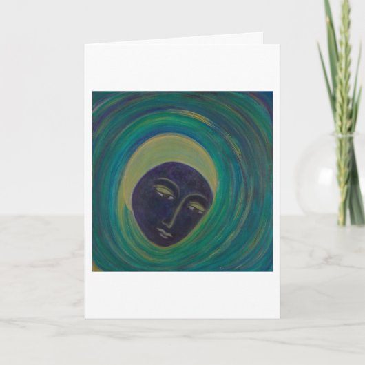 "彼女は私達の叫び"の挨拶状、詩中聞きます カード (正面)