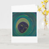 "彼女は私達の叫び"の挨拶状、詩中聞きます カード (黄色い花)